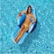Solstice 67" Blue Inflatable Convertible Floating Pool Lounger with Mesh Seat